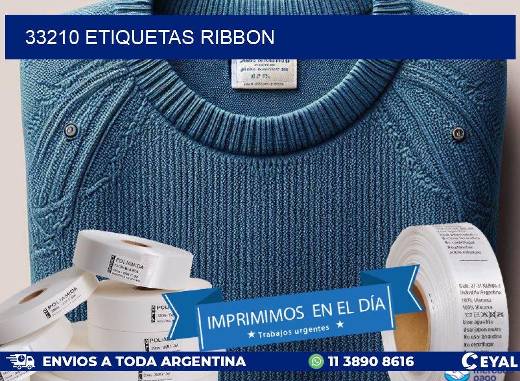 33210 ETIQUETAS RIBBON
