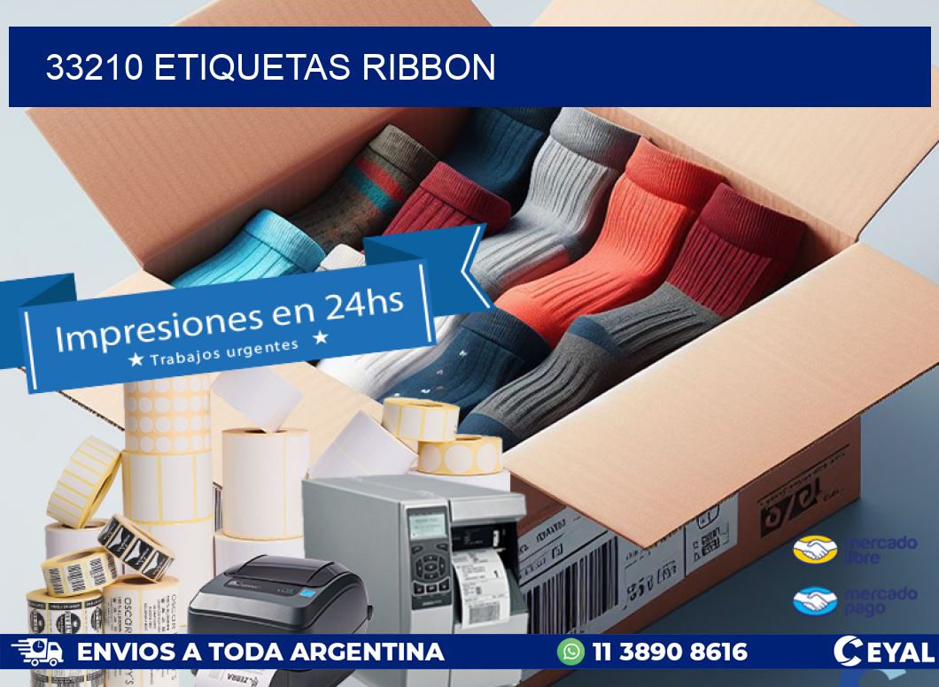 33210 ETIQUETAS RIBBON