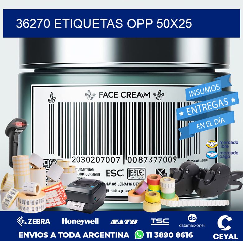 36270 ETIQUETAS OPP 50X25
