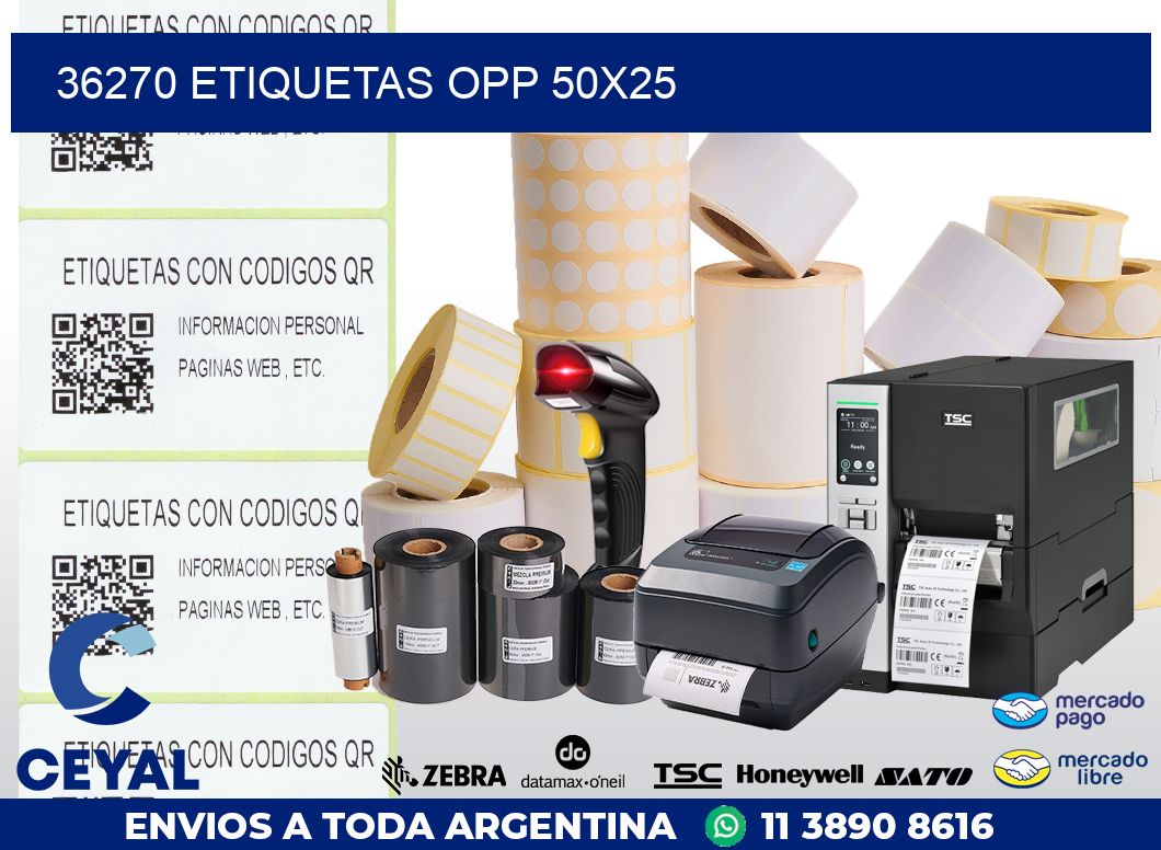 36270 ETIQUETAS OPP 50X25