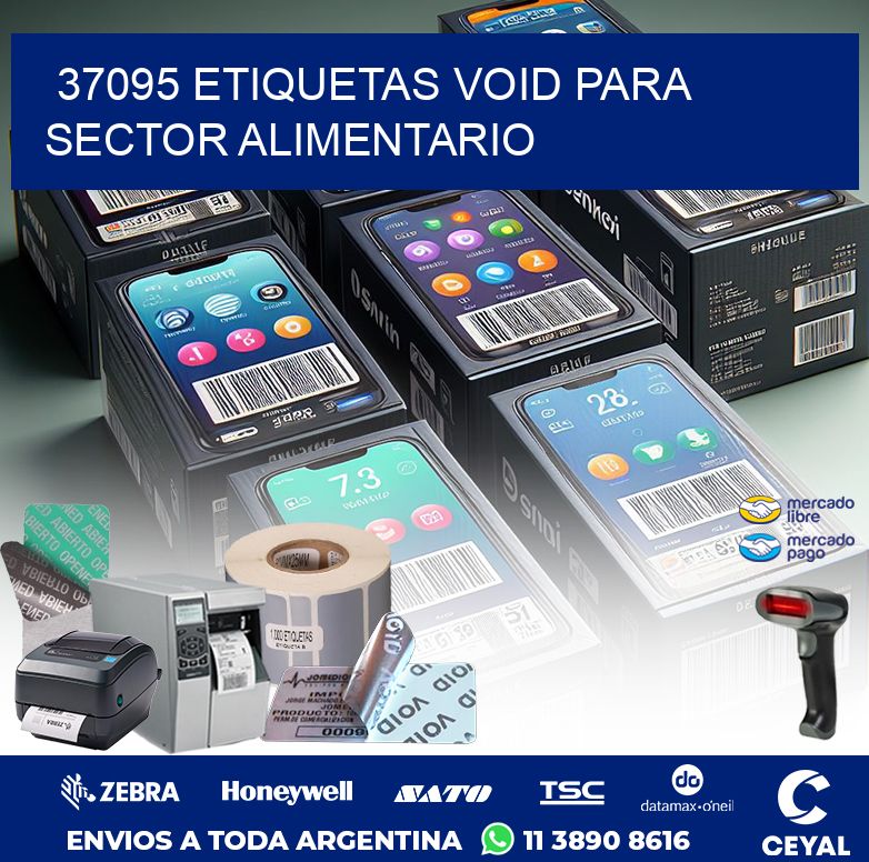 37095 ETIQUETAS VOID PARA SECTOR ALIMENTARIO