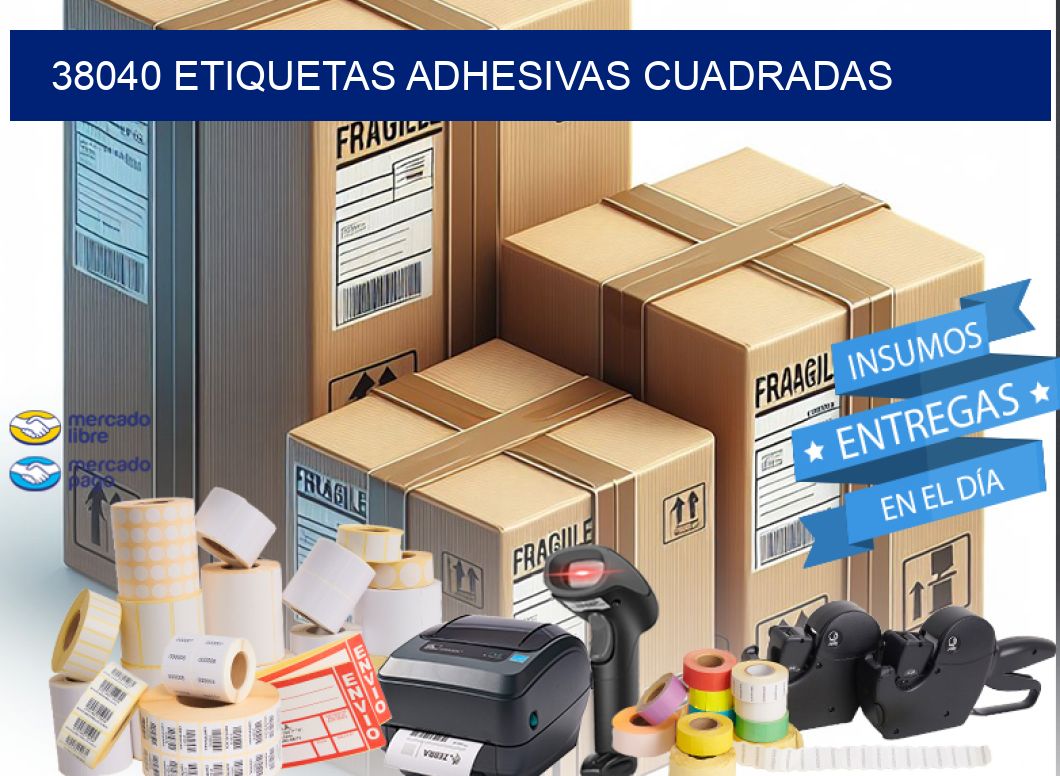 38040 ETIQUETAS ADHESIVAS CUADRADAS