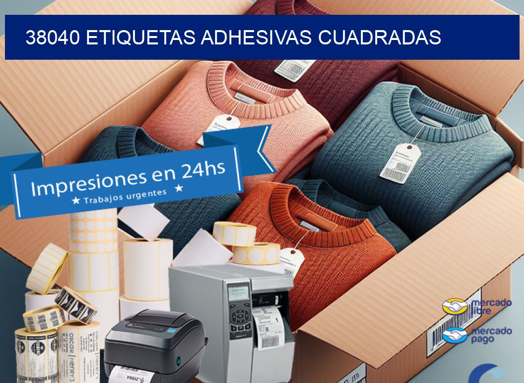 38040 ETIQUETAS ADHESIVAS CUADRADAS