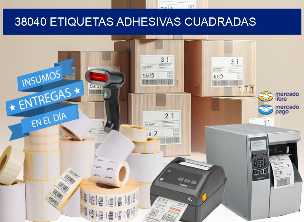 38040 ETIQUETAS ADHESIVAS CUADRADAS