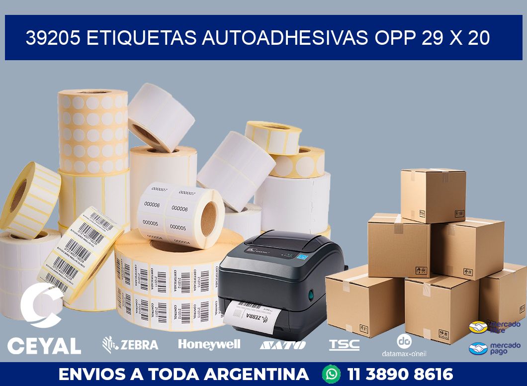 39205 ETIQUETAS AUTOADHESIVAS OPP 29 X 20