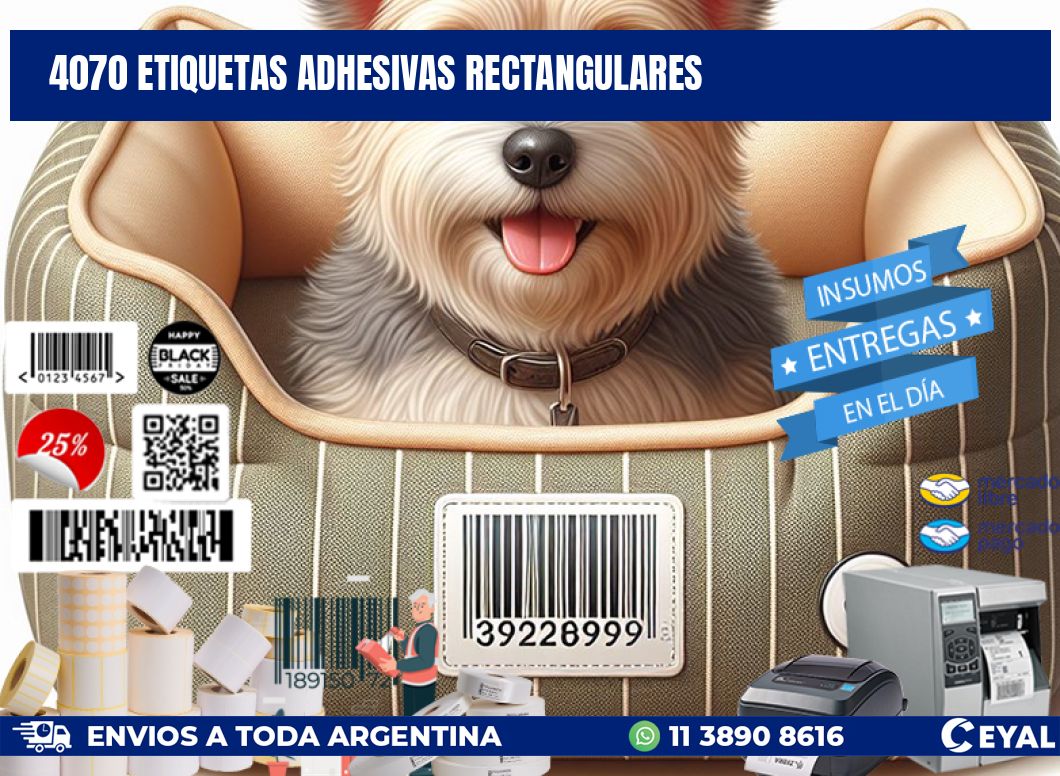 4070 ETIQUETAS ADHESIVAS RECTANGULARES