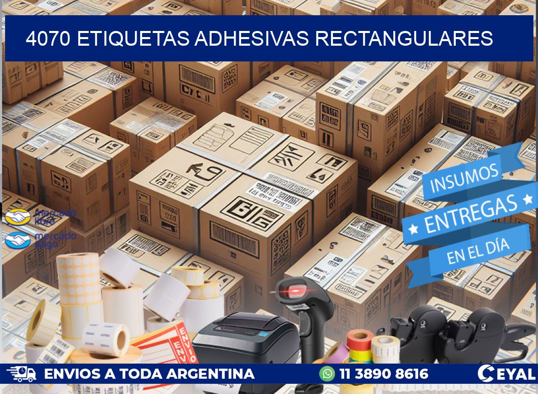 4070 ETIQUETAS ADHESIVAS RECTANGULARES