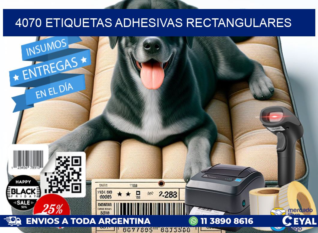 4070 ETIQUETAS ADHESIVAS RECTANGULARES