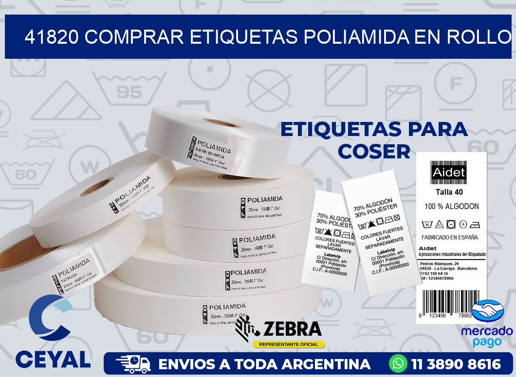 41820 COMPRAR ETIQUETAS POLIAMIDA EN ROLLO