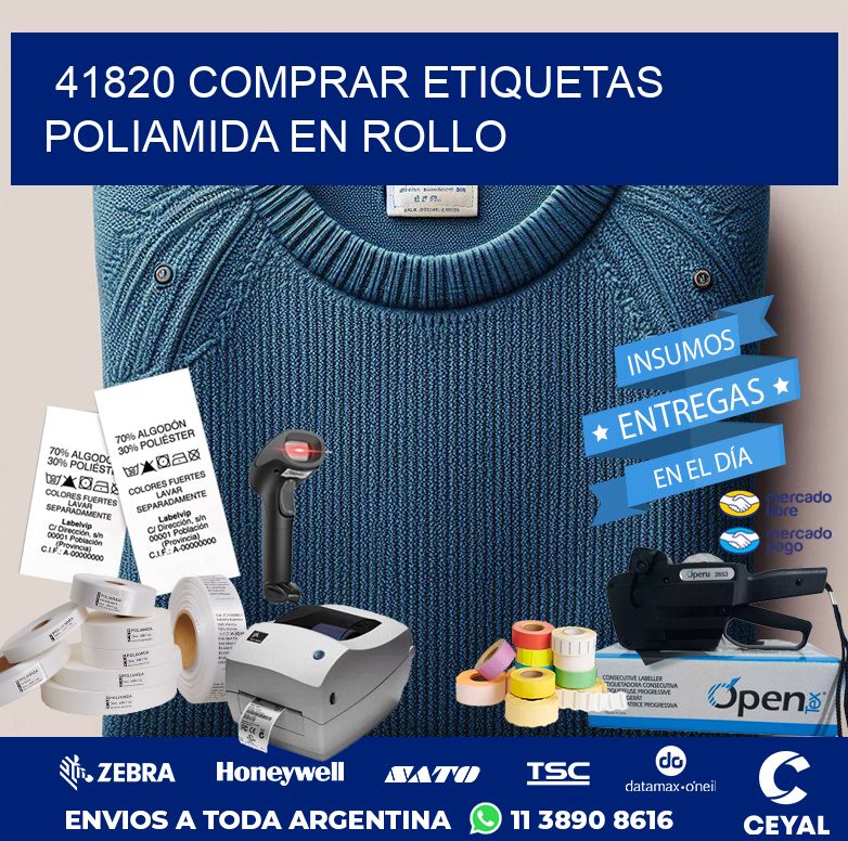 41820 COMPRAR ETIQUETAS POLIAMIDA EN ROLLO