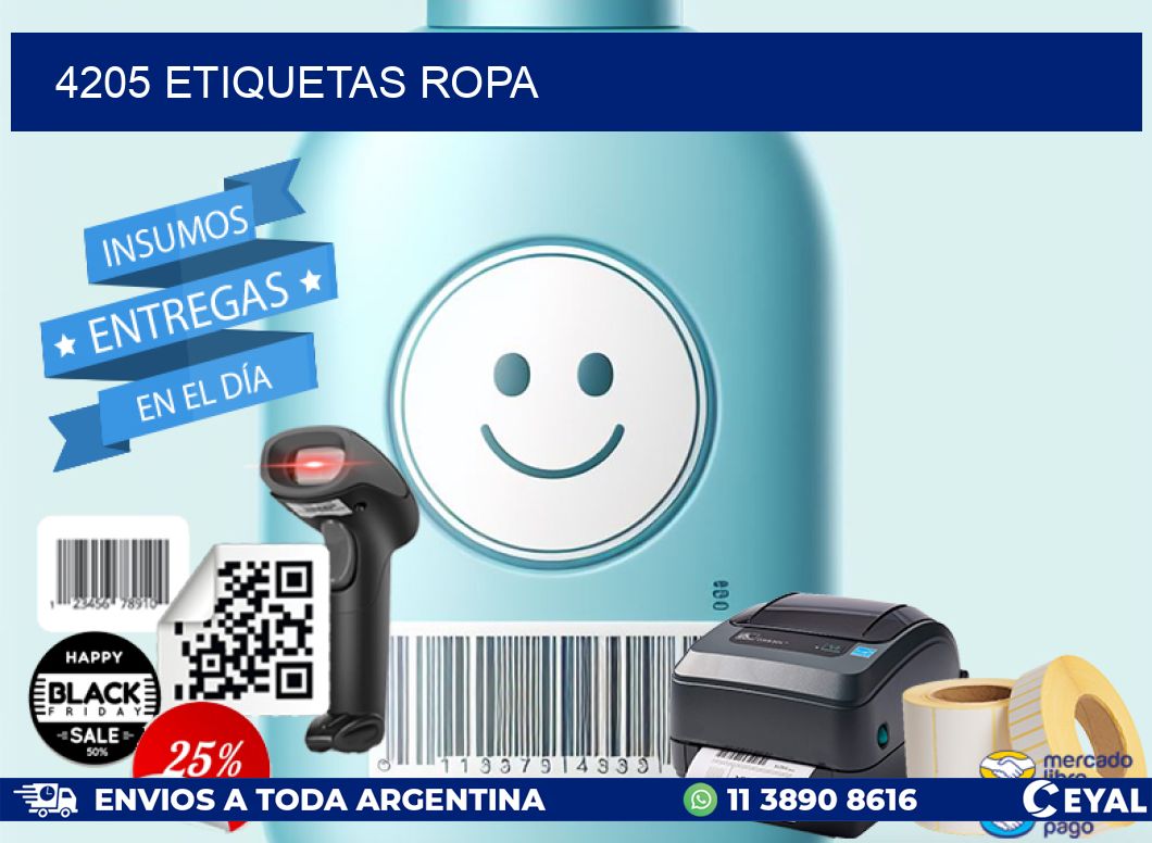 4205 ETIQUETAS ROPA