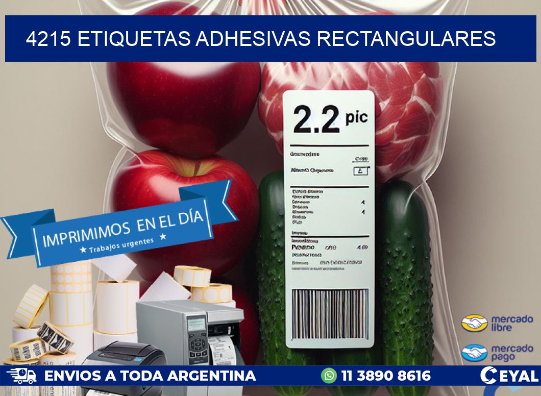 4215 ETIQUETAS ADHESIVAS RECTANGULARES