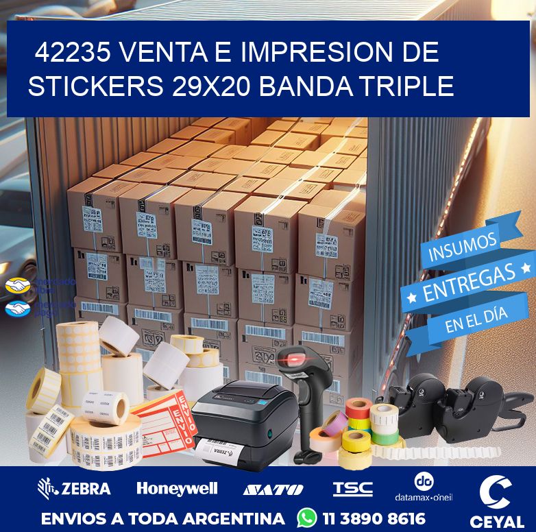 42235 VENTA E IMPRESION DE STICKERS 29X20 BANDA TRIPLE