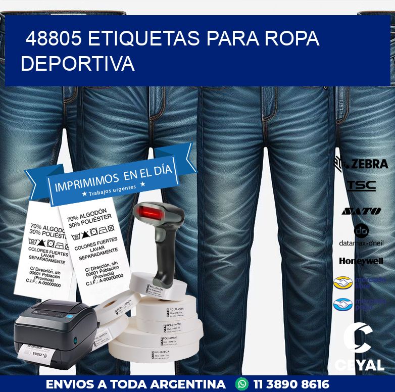 48805 ETIQUETAS PARA ROPA DEPORTIVA