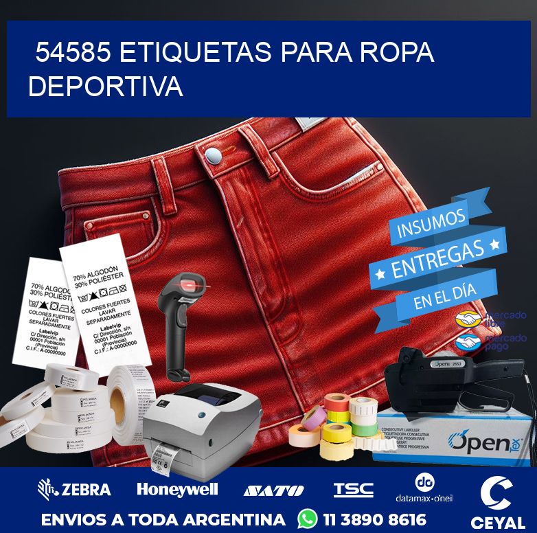 54585 ETIQUETAS PARA ROPA DEPORTIVA