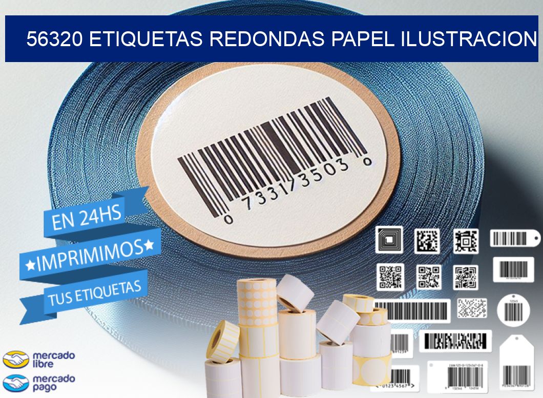 56320 ETIQUETAS REDONDAS PAPEL ILUSTRACION