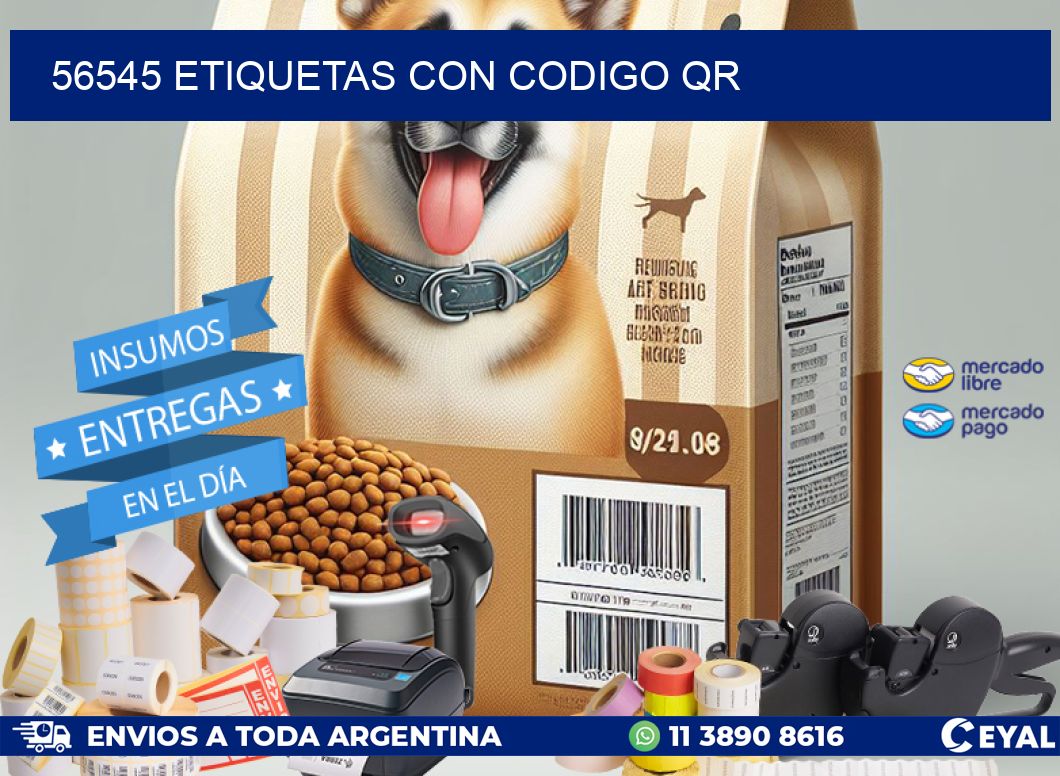 56545 etiquetas con codigo qr