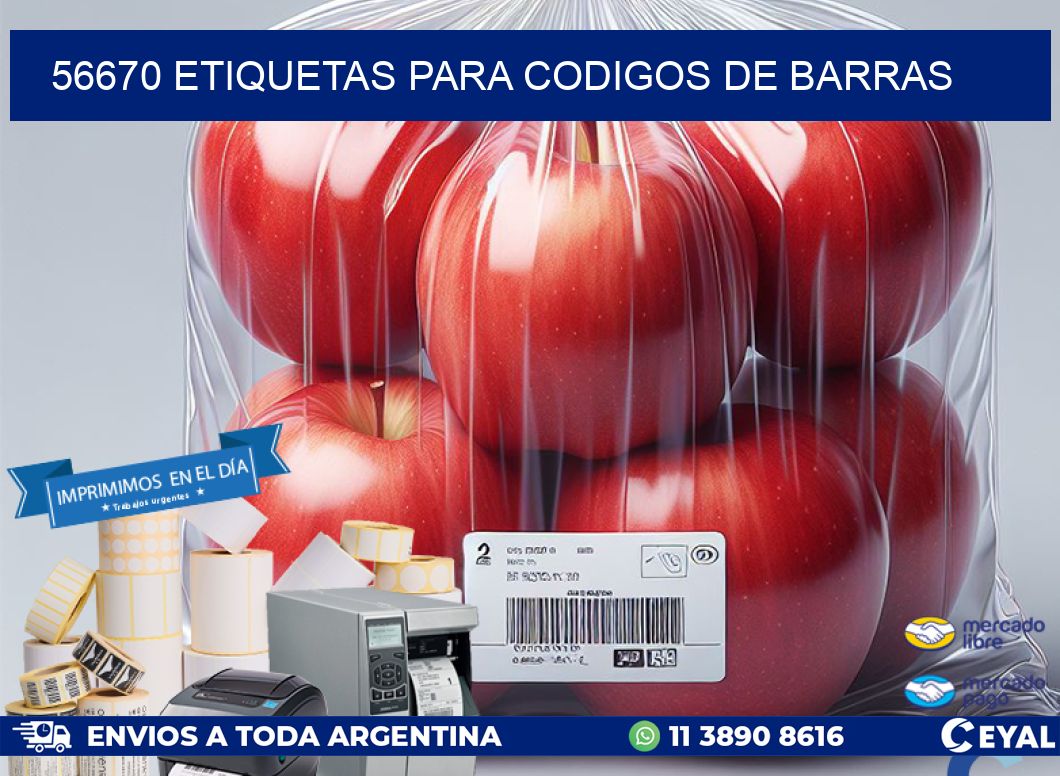 56670 ETIQUETAS PARA CODIGOS DE BARRAS