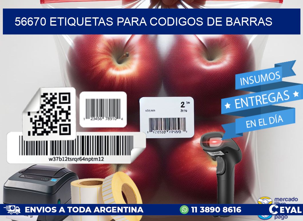 56670 ETIQUETAS PARA CODIGOS DE BARRAS