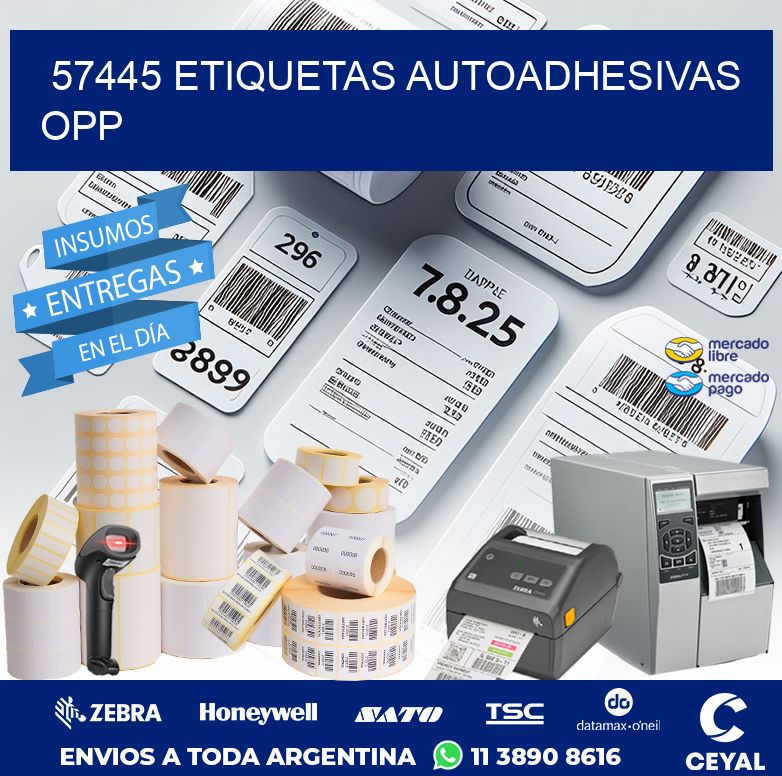 57445 ETIQUETAS AUTOADHESIVAS OPP