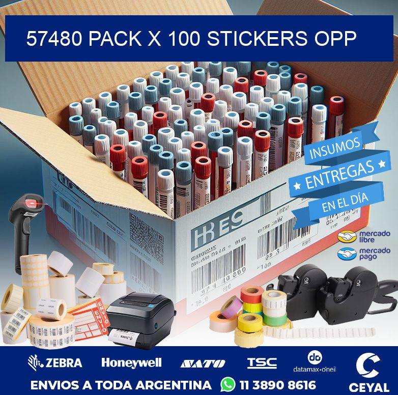 57480 PACK X 100 STICKERS OPP