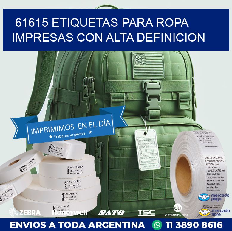 61615 ETIQUETAS PARA ROPA IMPRESAS CON ALTA DEFINICION
