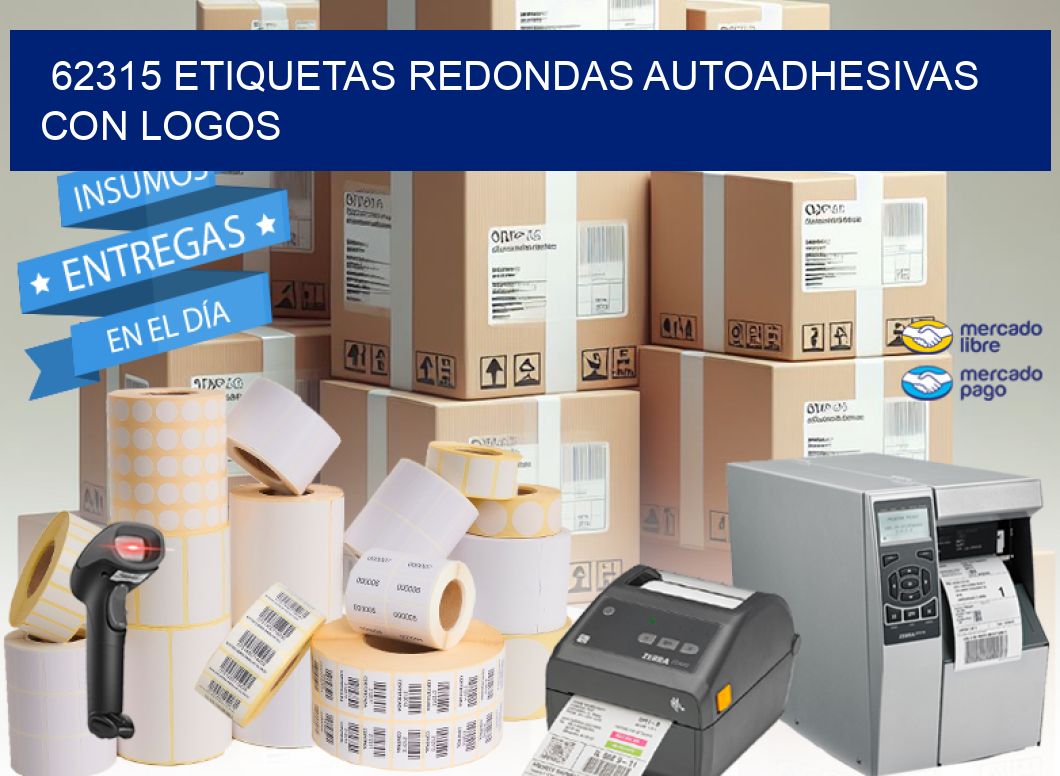 62315 ETIQUETAS REDONDAS AUTOADHESIVAS CON LOGOS