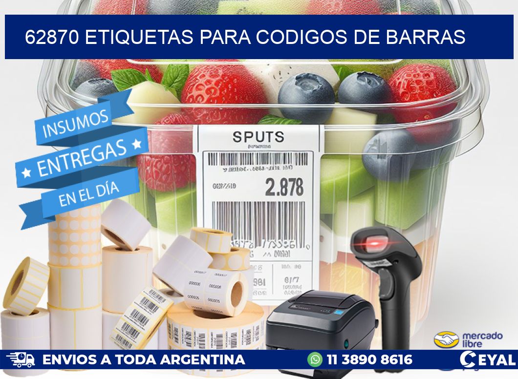 62870 ETIQUETAS PARA CODIGOS DE BARRAS