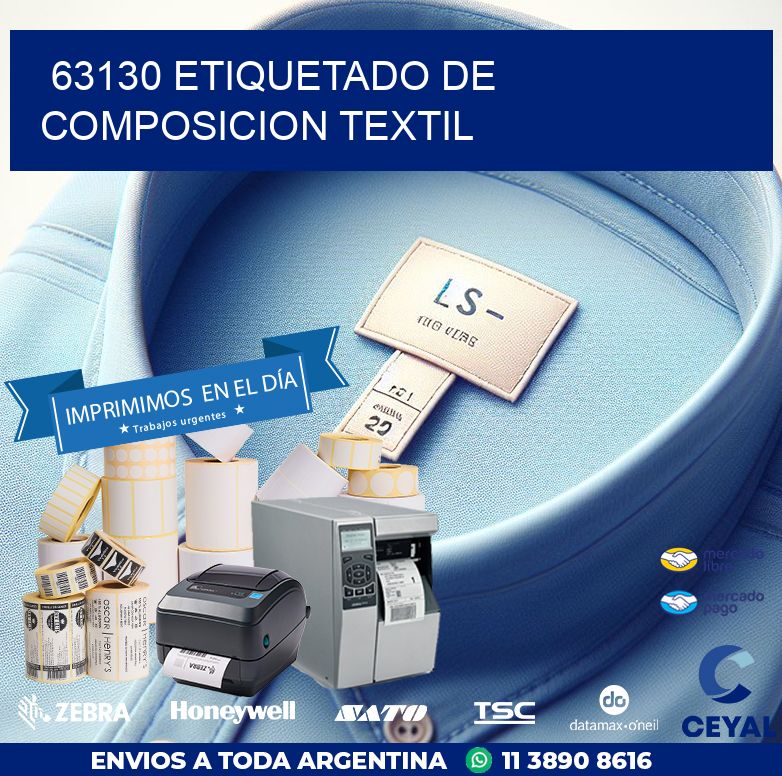 63130 ETIQUETADO DE COMPOSICION TEXTIL