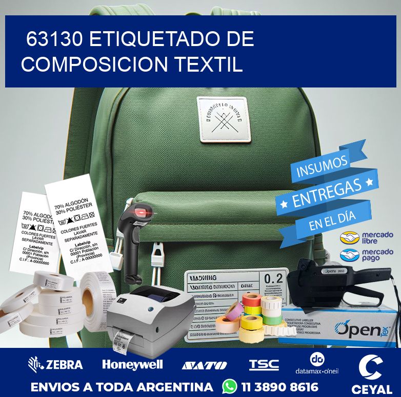 63130 ETIQUETADO DE COMPOSICION TEXTIL