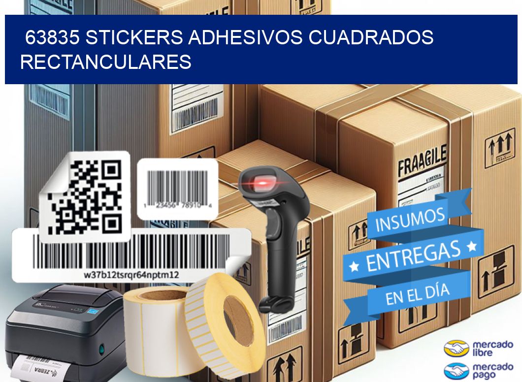 63835 stickers adhesivos cuadrados rectanculares