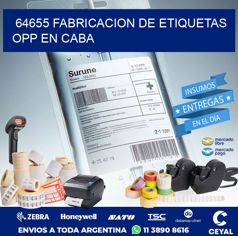 64655 FABRICACION DE ETIQUETAS OPP EN CABA