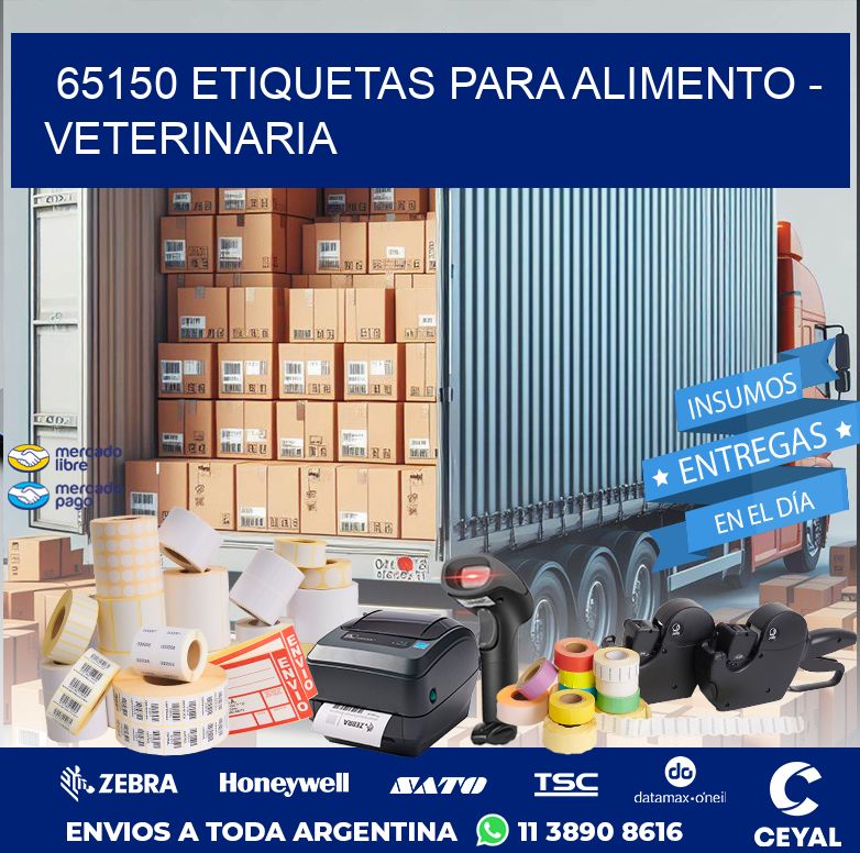 65150 ETIQUETAS PARA ALIMENTO - VETERINARIA