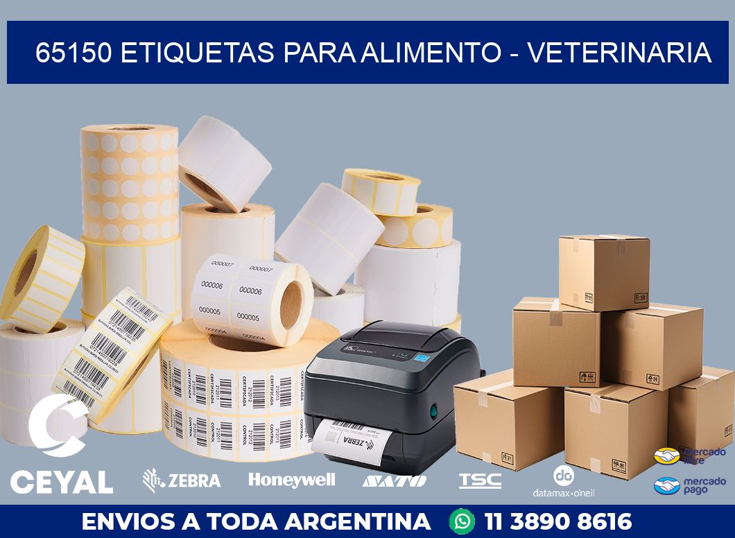 65150 ETIQUETAS PARA ALIMENTO - VETERINARIA