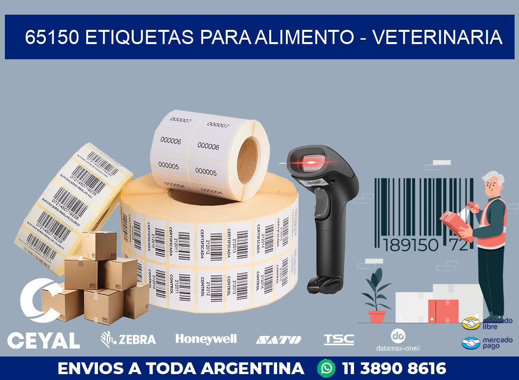 65150 ETIQUETAS PARA ALIMENTO - VETERINARIA