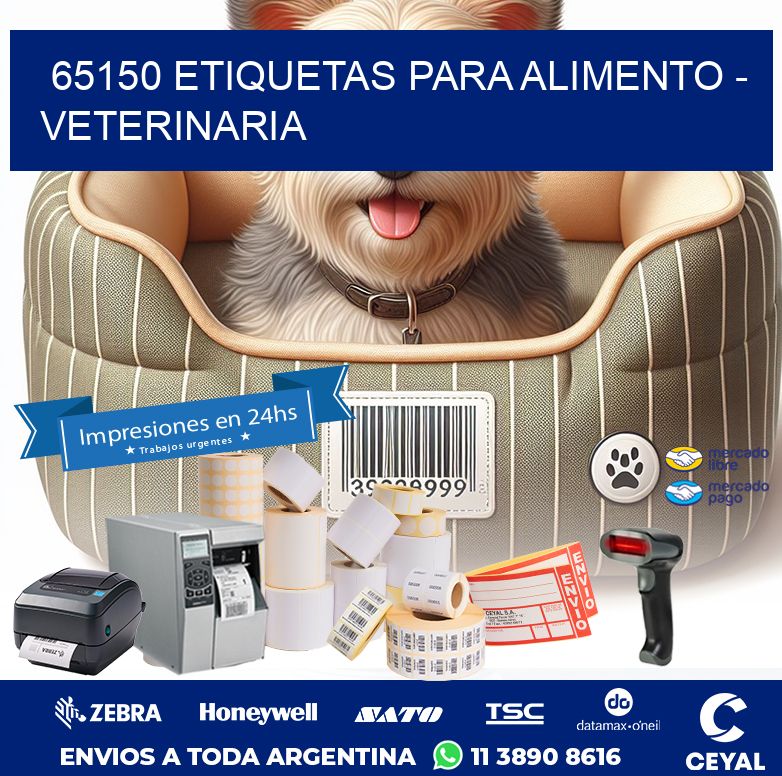 65150 ETIQUETAS PARA ALIMENTO – VETERINARIA