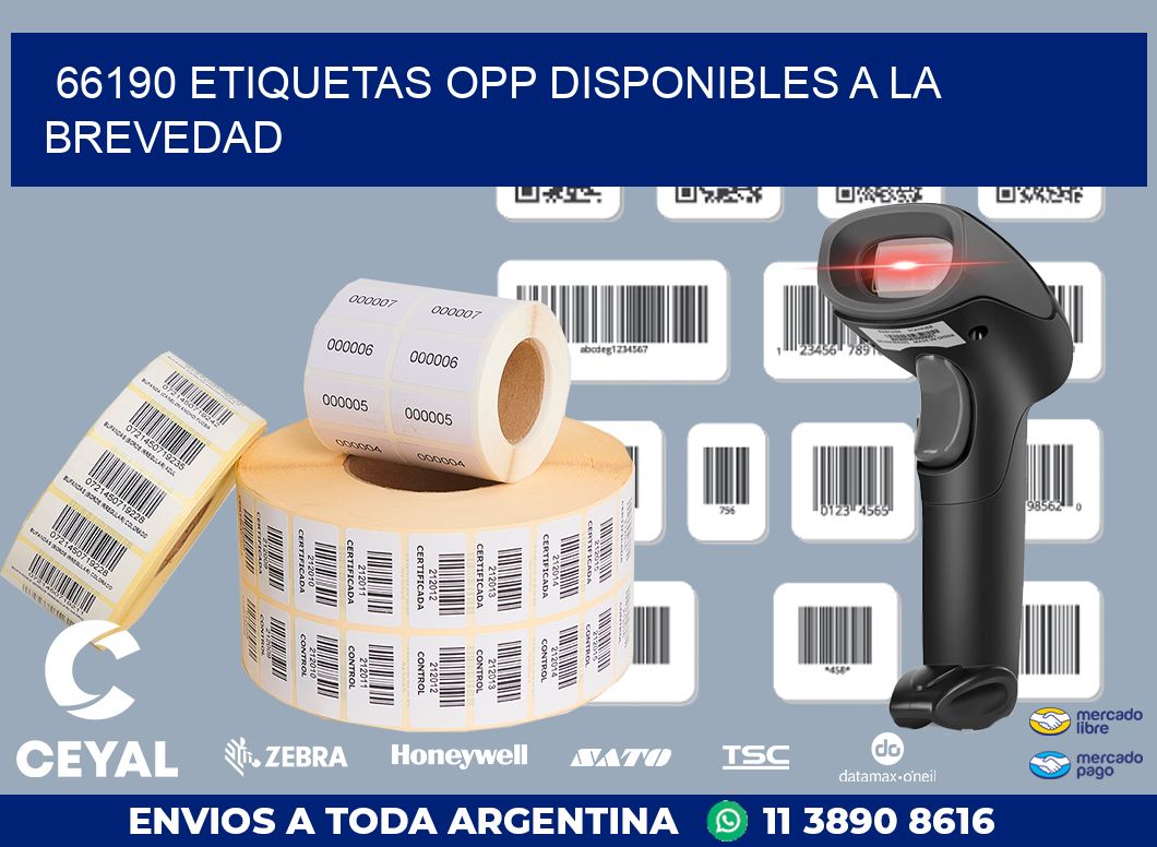 66190 ETIQUETAS OPP DISPONIBLES A LA BREVEDAD