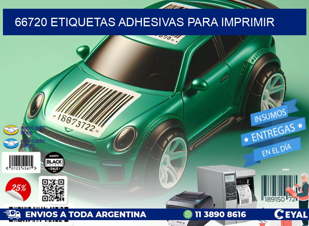 66720 Etiquetas adhesivas para imprimir