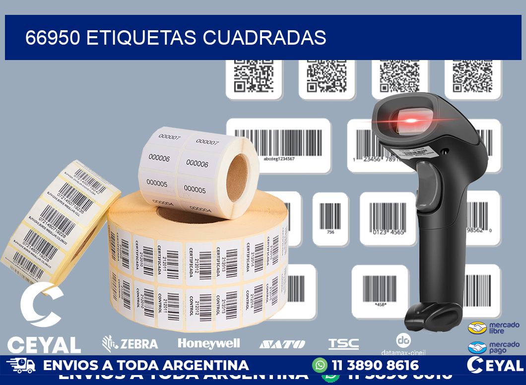 66950 Etiquetas cuadradas