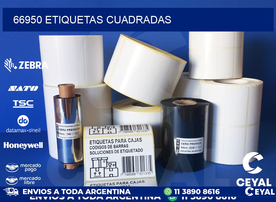66950 Etiquetas cuadradas