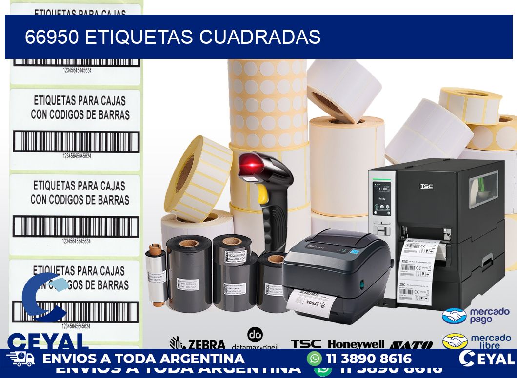 66950 Etiquetas cuadradas