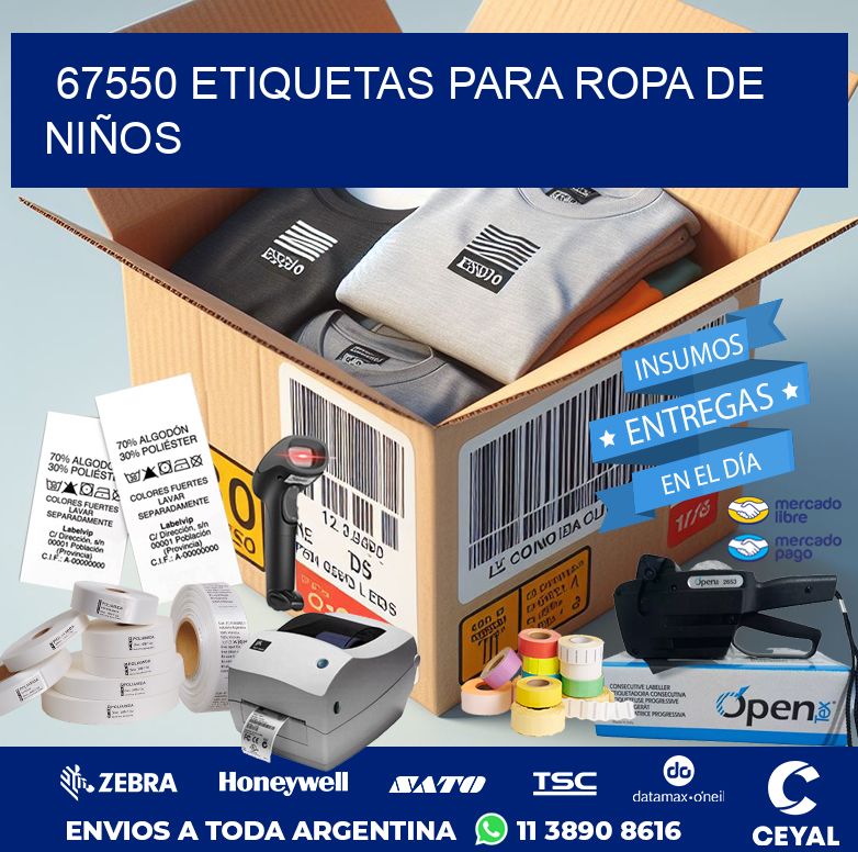 67550 ETIQUETAS PARA ROPA DE NIÑOS