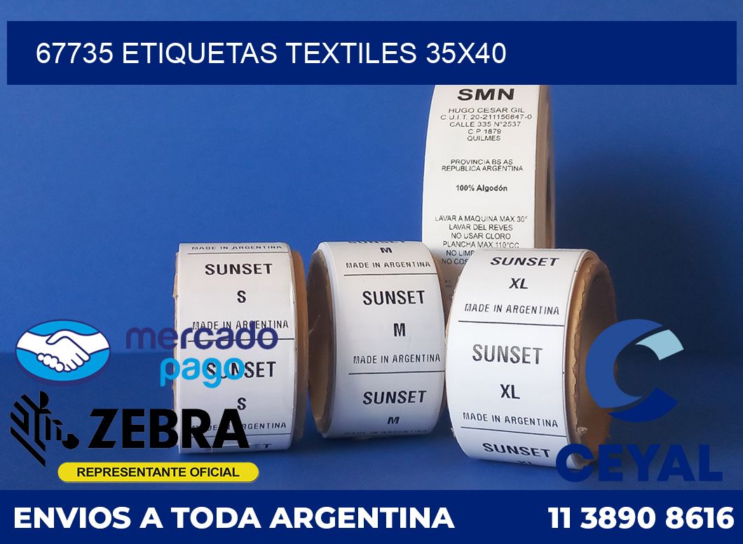 67735 ETIQUETAS TEXTILES 35X40