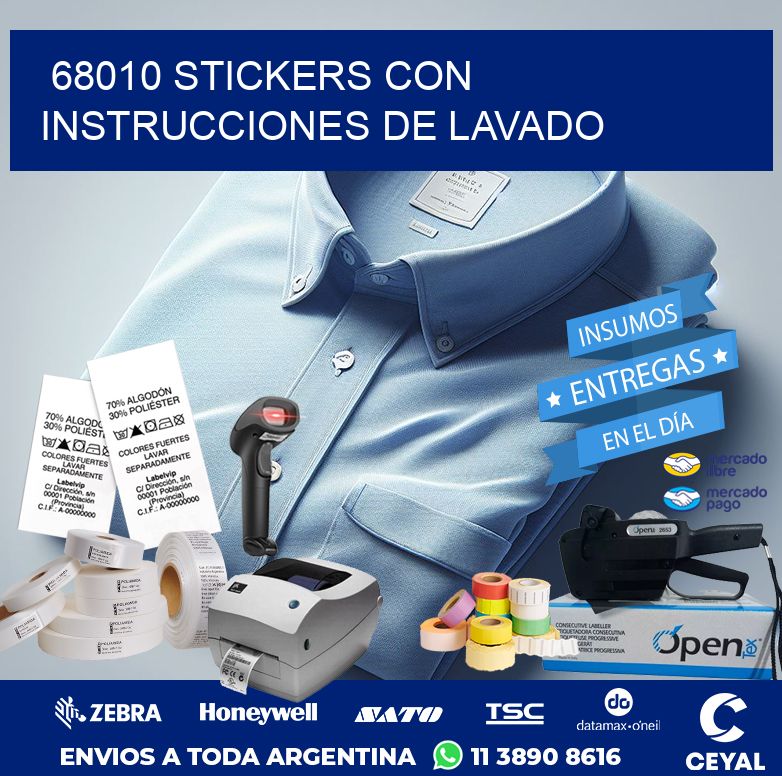 68010 STICKERS CON INSTRUCCIONES DE LAVADO