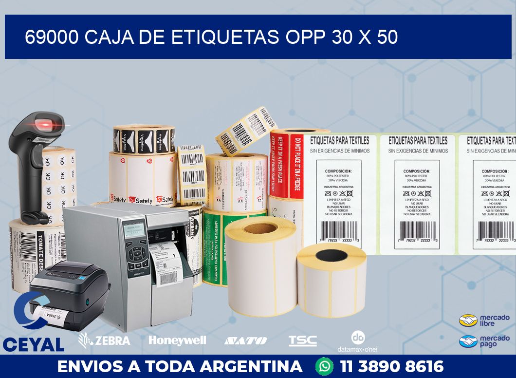 69000 CAJA DE ETIQUETAS OPP 30 X 50