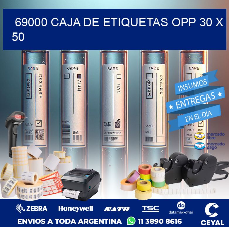 69000 CAJA DE ETIQUETAS OPP 30 X 50