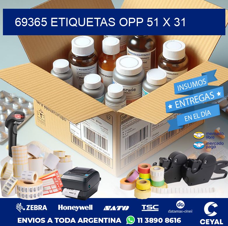 69365 ETIQUETAS OPP 51 X 31