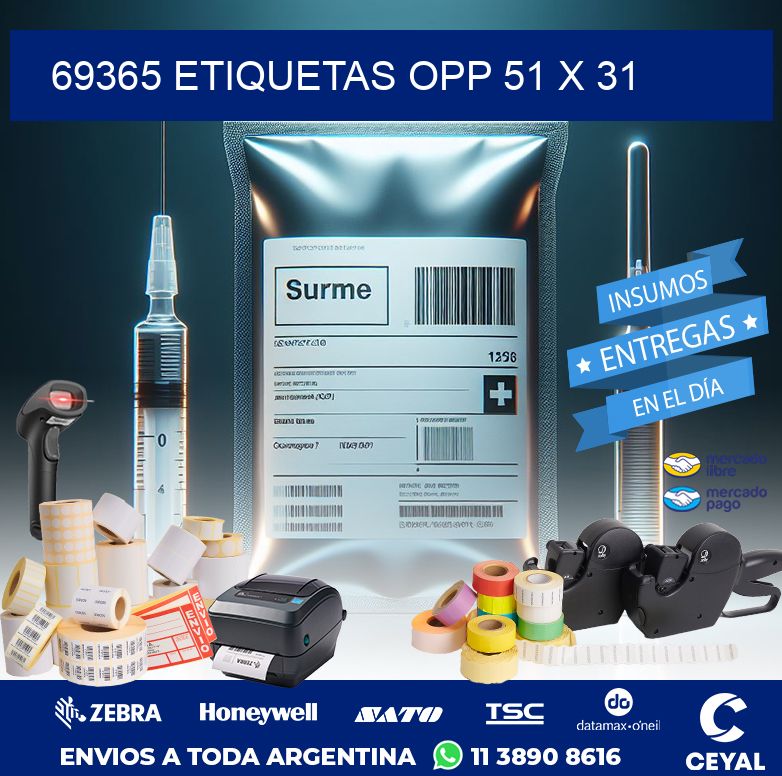 69365 ETIQUETAS OPP 51 X 31