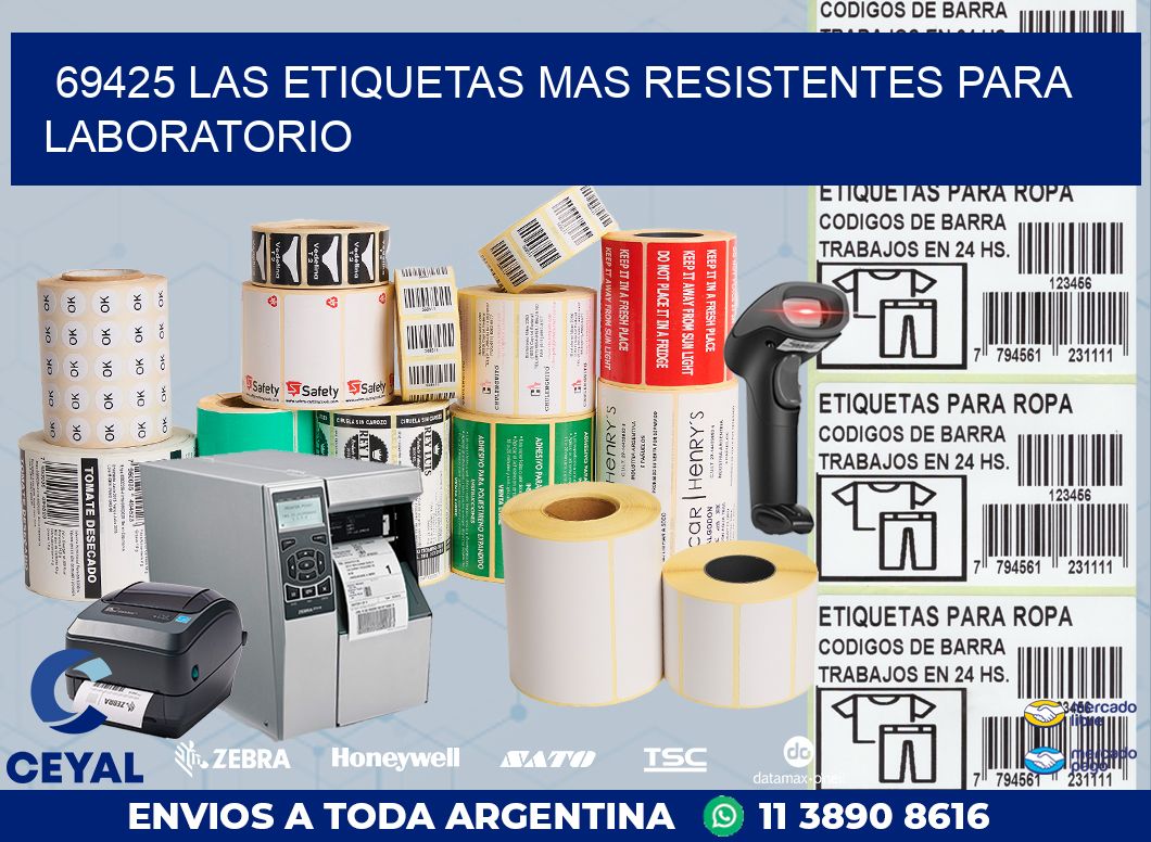 69425 LAS ETIQUETAS MAS RESISTENTES PARA LABORATORIO