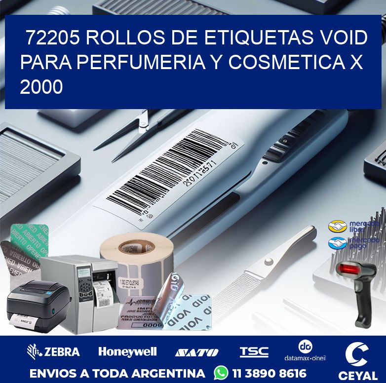 72205 ROLLOS DE ETIQUETAS VOID PARA PERFUMERIA Y COSMETICA X 2000